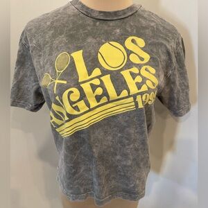 Acid wash Vintage inspired Los Angeles 1999 racquet tee.